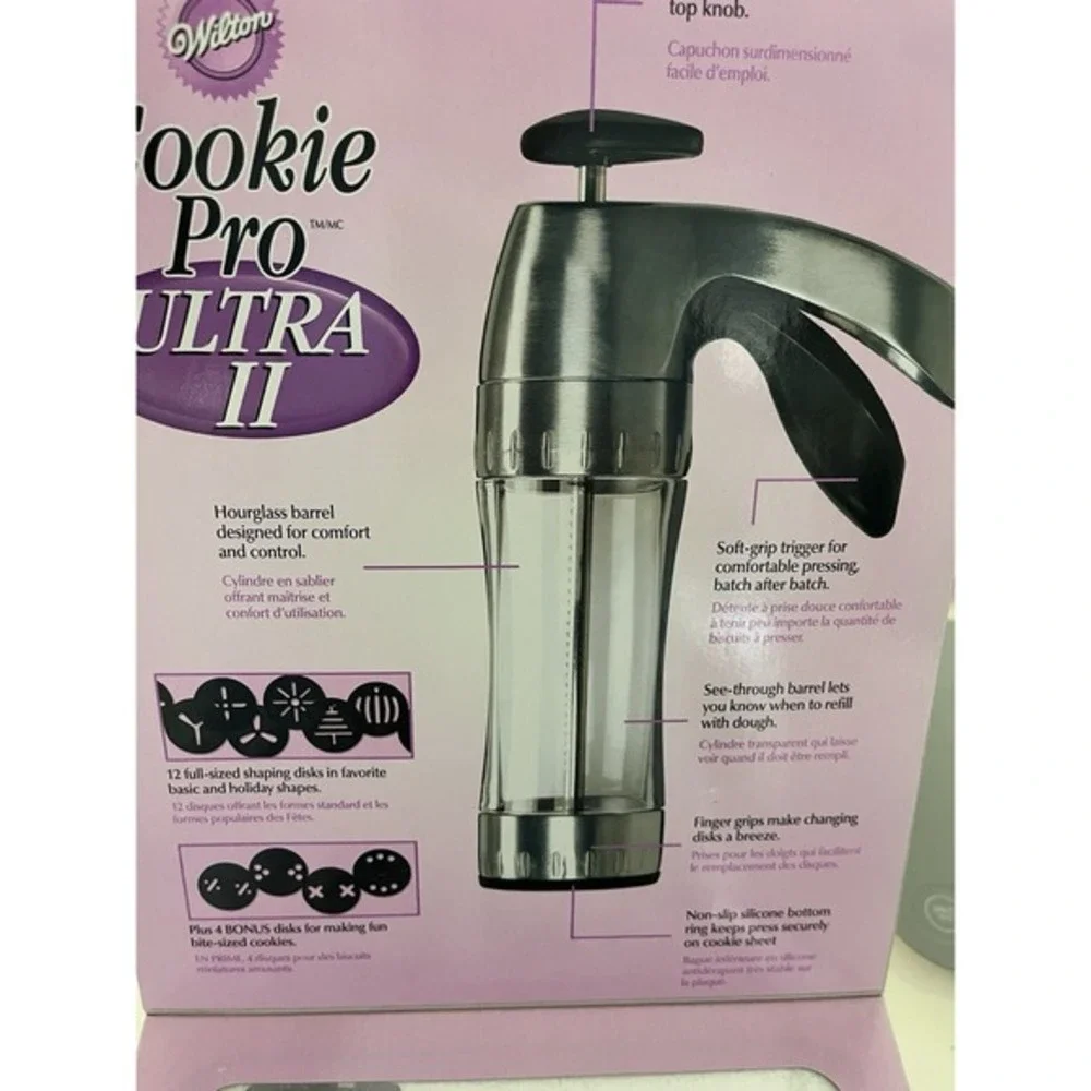 Wilton Cookie Pro Ultra II‎ Cookie Press 16 Shaping Disks Box Booklet Complete